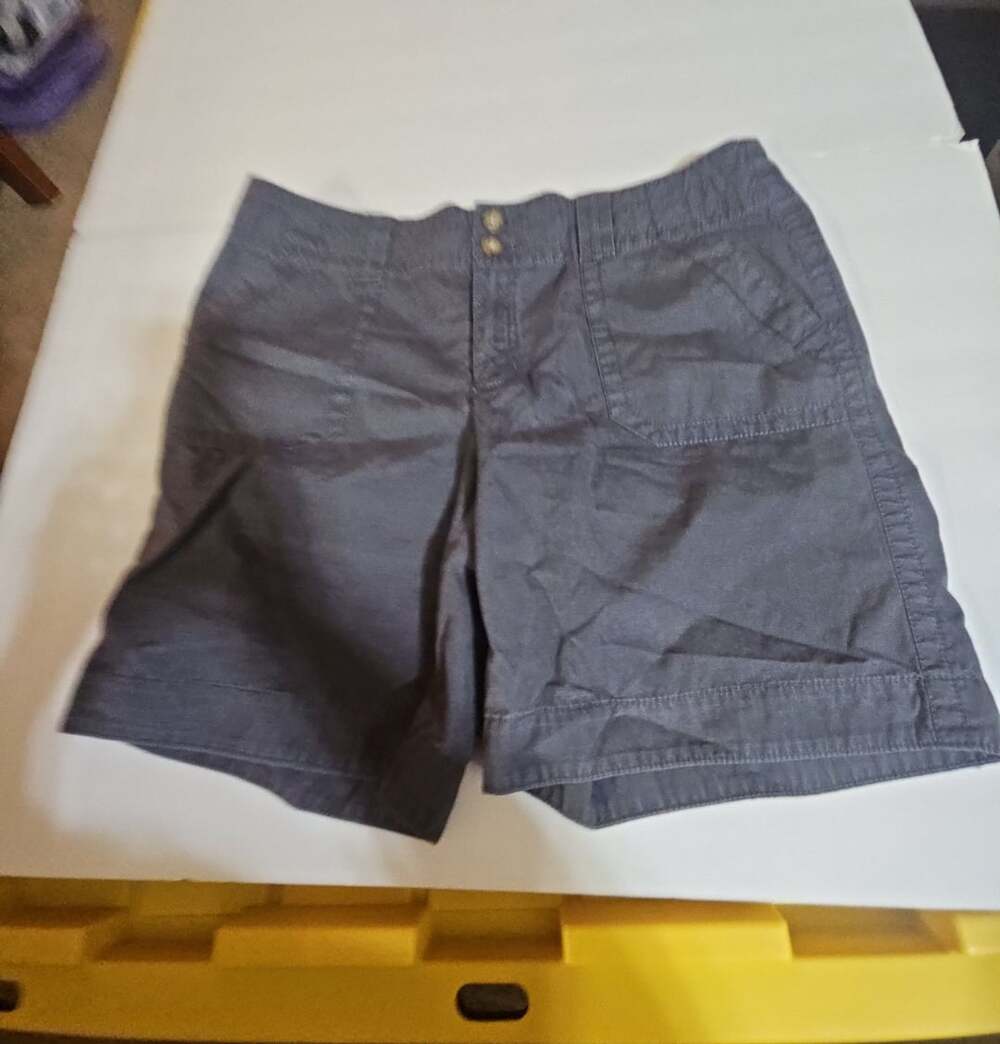 Eddie Bauer Cargo Shorts Size 12 Gray Ripstop Cotton Outdoor